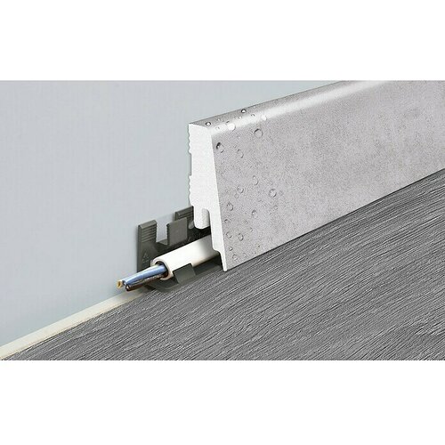 LOGOCLIC Podna kutna lajsna K58 C Sharky (2,4 m x 18 mm x 58 mm, Ravni oblik) Slike