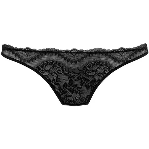 PETITE FLEUR GOLD Tanga gaćice crna