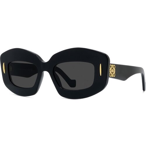 Loewe Anagram Black Rectangular Sunglasses ONE SIZE (49) Črna/Siva Slike