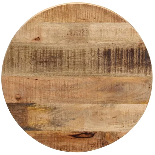 Stolna ploča Ø 60x3,8 cm okrugla od masivnog grubog drva manga