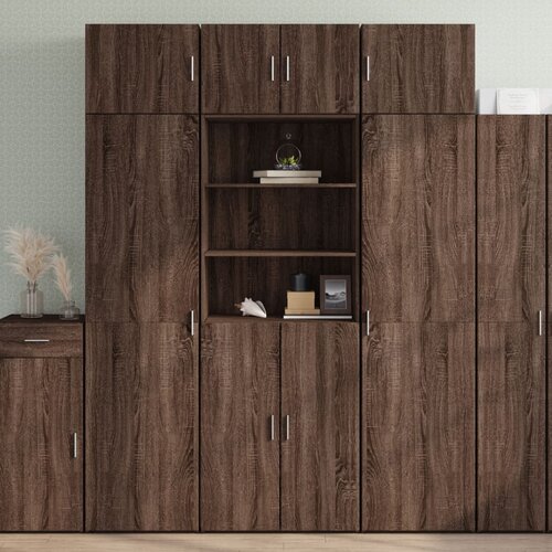 VidaXL Visoka komoda boja hrasta 70x42,5x185 cm od konstruiranog drva Slike