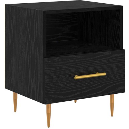  Noćni ormarić 2 pcs Crna 40 x 35 x 47,5 cm Konstruirano drvo Slike