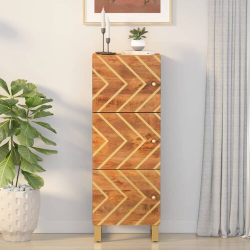 vidaXL Visoka omara rjava in črna 40x33,5x110 cm trden mangov les Cene
