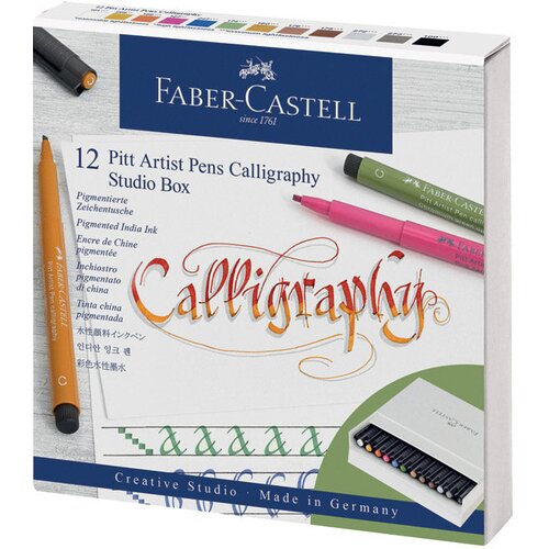  SET PITT ARTIST 12BOJA ZA KALIGRAFIJU FABER-CASTELL 167512 Cene