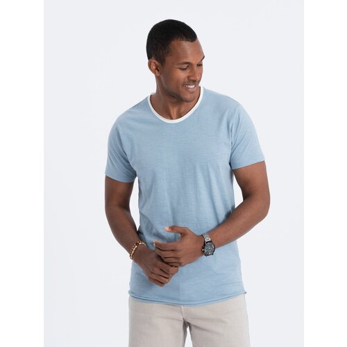Ombre Men&amp;#039;s T-shirt with raw finish - blue Slike