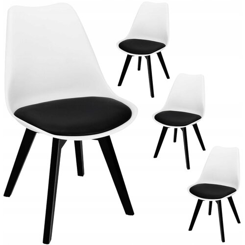 Springos 4x SKANDINAVSKI STOLI ZA KUHINJO DNEVNA SOBA MODERN LEŽALNIK Z BLAZINO, (21629444) Slike