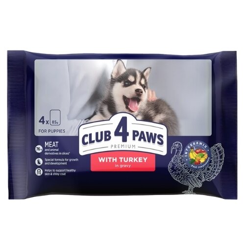 Normandise Club4Paws sos za pse Puppy - Ćuretina 4x85g Cene