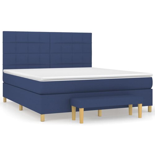 Maison Chic Box spring postelja - Vzmetna postelja z vzmetnico modra 180x200 cm blago SL14704, (21882057) Cene