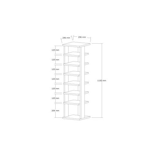 Hanah home Cipelarnik Ayka, 29.6x110x29.6 cm, Boje oraha Slike