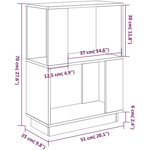  za knjige / sobna pregrada 51 x 25 x 70 cm od borovine Slike