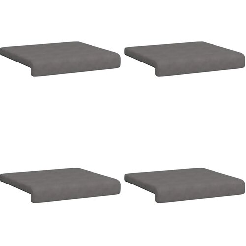  Jastučić za klupu 4 kom. Mikrovlakna Tamnosiva Dubina 35 cm - Tamnosiva 4 Slike