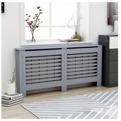  Pokrov za radiator antraciten 172x19x81 cm mediapan Cene