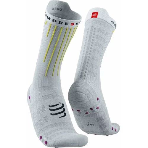 Compressport AERO SOCKS Biciklističke čarape, bijela, veličina
