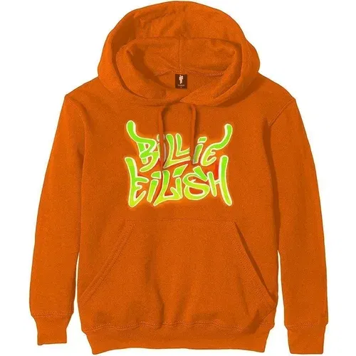 Billie Eilish Majica Airbrush Flames Blohsh Orange M