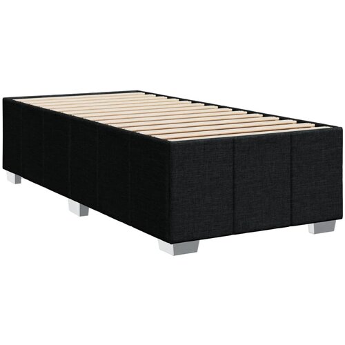  Krevet s oprugama i madracem crni 100 x 200 cm od tkanine Slike