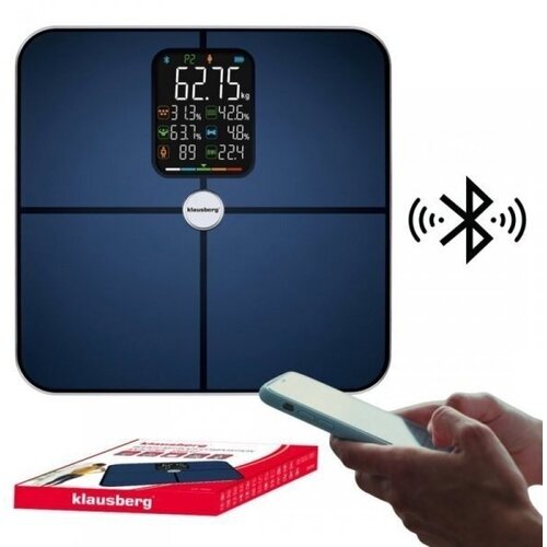 Klausberg KB-7940 pametna analitička vaga do 180 kg s Bluetoothom &ndash; plava Cijene