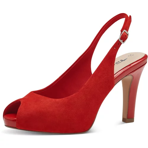 Tamaris Cipele s potpeticom i otvorenom petom crvena