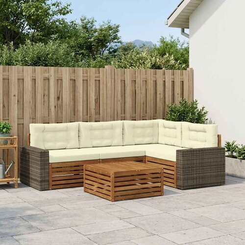  Set vanjskih sofa 5 kom. Prirodna i krem Poliester Cene