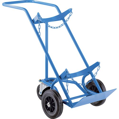eurokraft pro voziček za jeklenke in plinske jeklenke, za 1 jeklenko do Ø 380 mm, s podpornim kolesom, kolesa iz polne gume Cene