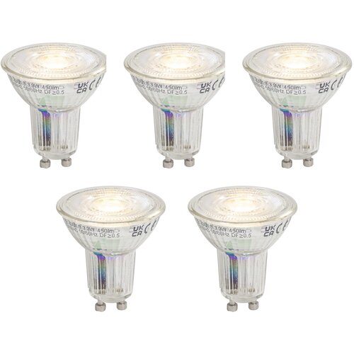LUEDD Komplet 5 GU10 50 zatemnitvenih LED žarnic 3,9 W 450 lm 3000 K Longlife Cene