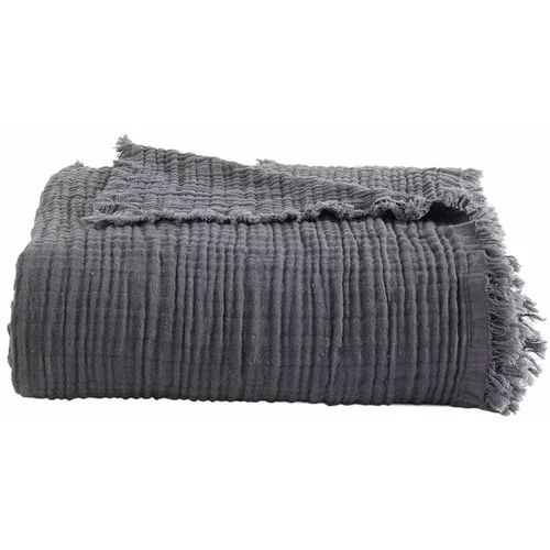 Mijolnir Sivi pamučni prekrivač za bračni krevet 200x250 cm Cuenca -