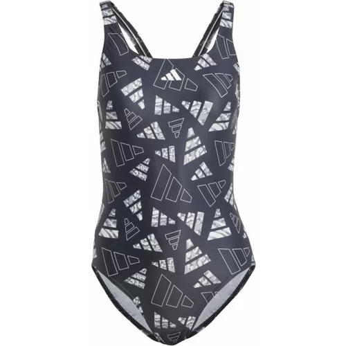 Adidas AOP BARS SUIT Ženski jednodijelni kupaći kostim, crna, veličina