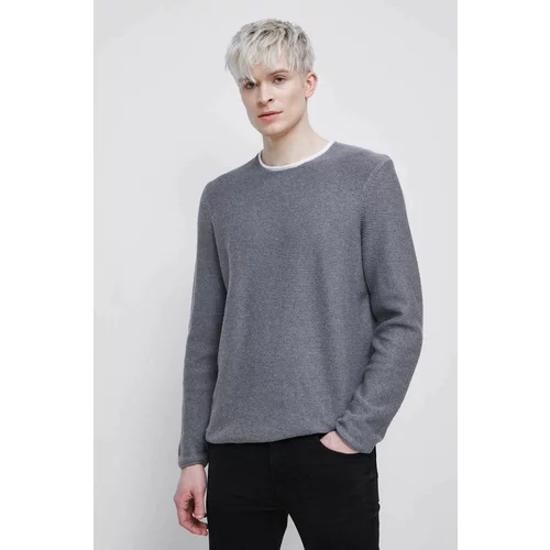 Medicine Pamučni pulover za muškarce, boja: siva, lagani