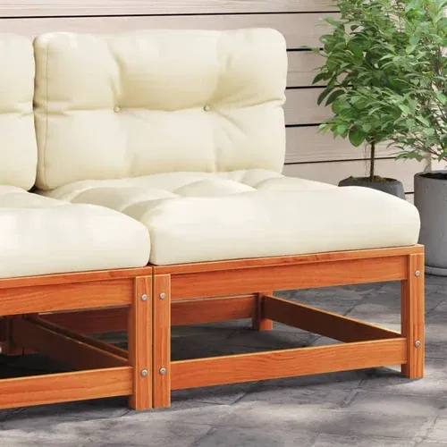  sofa bez naslona za ruke s jastucima smeđa od borovine