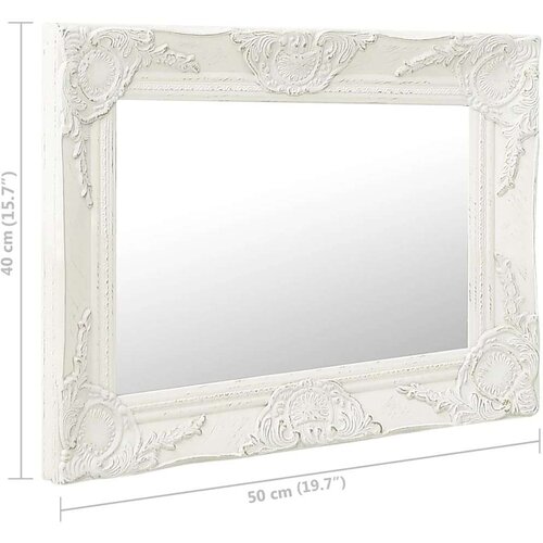  Zidno ogledalo u baroknom stilu 50 x 40 cm bijelo Slike
