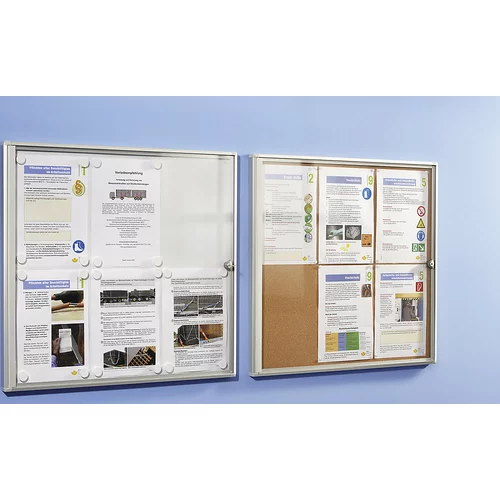 eurokraft basic Informacijska vitrina za uporabo v prostorih, kovinska zadnja stena, 1 x DIN A4, VxŠ 350 x 271 mm