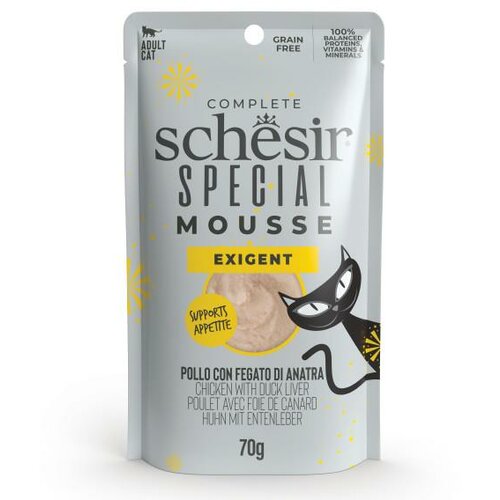 Schesir special Exigent kremasti mus - Piletina i pačeća jetra i jaja 70g Cene