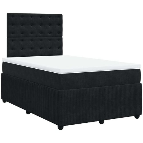 VidaXL Krevet box spring s madracem crni 120 x 190 cm bar&amp;scaron;unasti Slike