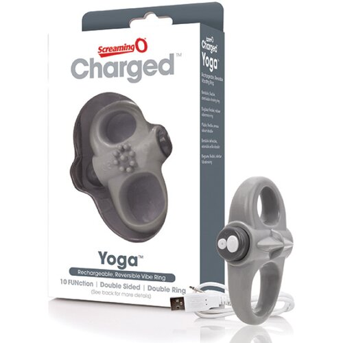 The Screaming O - Charged Yoga Vibe Ring Grey Cene
