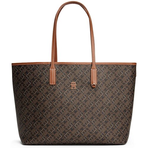 Tommy Hilfiger Torbice za na ramo Th Monoplay Tote Le Črna Slike