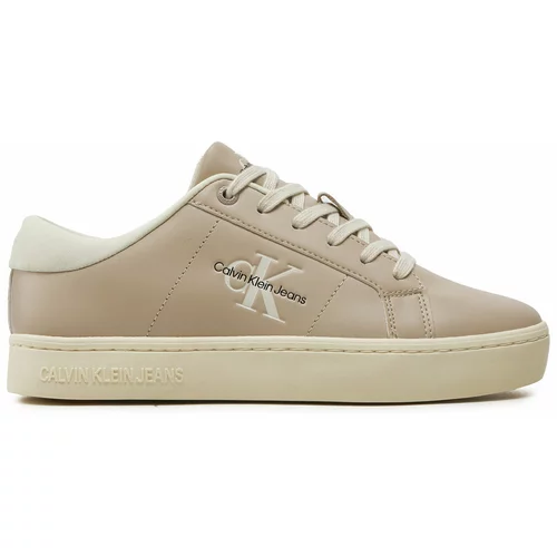 Calvin Klein Jeans Superge Classic Cupsole Lowlaceup Lth Wn YW0YW01444 Bež