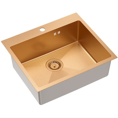 Quadron jekleno pomivalno korito russel 110 copper Slike