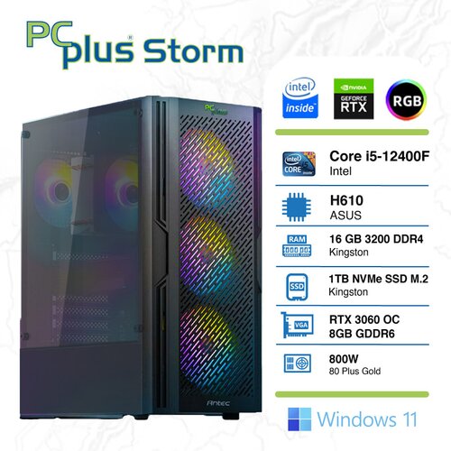 PCPLUS STORM NAMIZNI RAČUNALNIK I5-12400F/16/1/W1 Slike