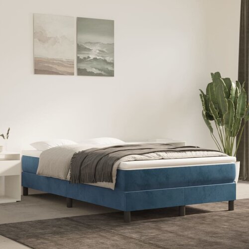 VidaXL Okvir za krevet s oprugama tamnoplavi 120 x 200 cm bar&amp;scaron;unasti Slike
