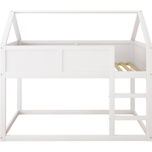 Möbrio Dvonadstropna postelja 90x200cm - s stopnicami - konstrukcija iz masivnega lesa - bela, (22060403) Cene