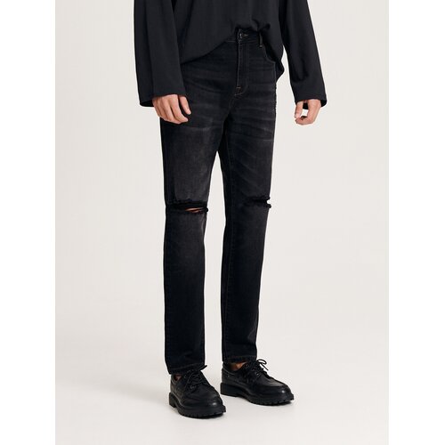 Reserved raztrgane kavbojke slim fit - siva Cene