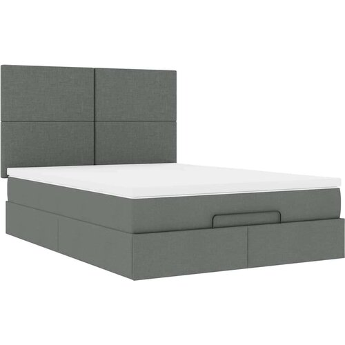  Otomanski krevet s madracima&amp;amp;amp LED ružičasti 140x190cm bar&amp;scaron;unasti Slike
