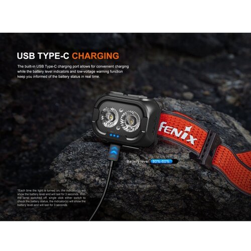 Fenix HL18RTV20WHT - LED prigu&amp;scaron;iva punjiva čeona lampa LED/USB IP66 bela/crna Slike