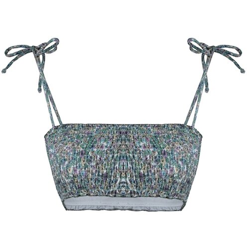 Trendyol Green Strapless Bikini Top Slike