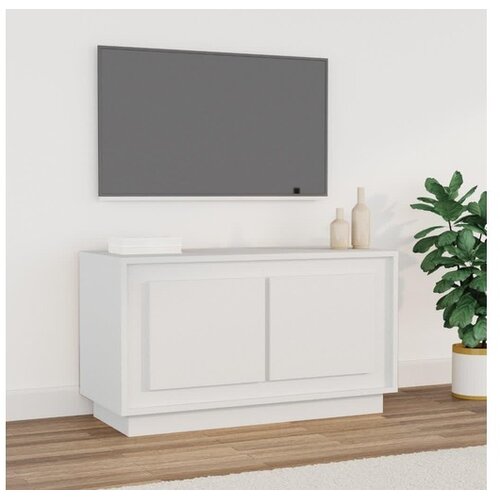  TV omarica bela 80x35x45 cm inženirski les Cene