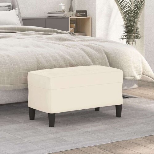  Klupa krem 70 x 35 x 41 cm baršunasta Cijene