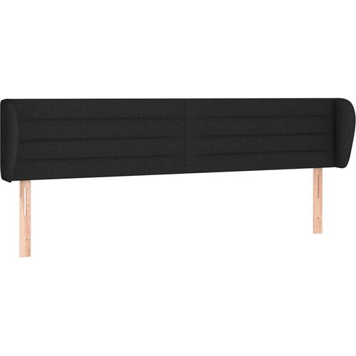  Uzglavlje s u&amp;scaron;ima crno 203x23x78/88 cm od tkanine Slike