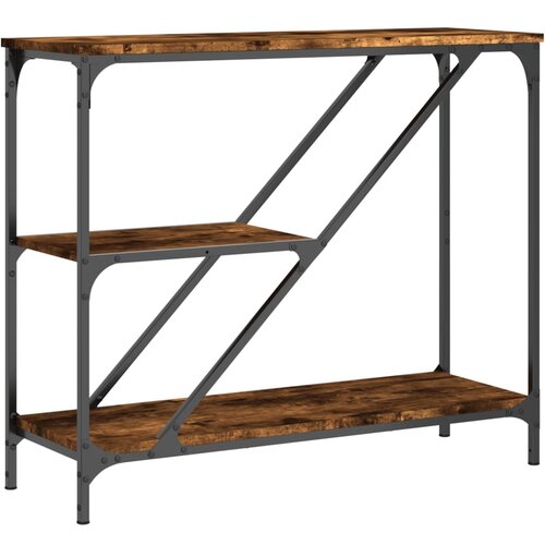 Maison Chic konzolna miza - miza ob steni dimljen hrast 88,5x30x75 cm inženirski les, (21786018) Cene