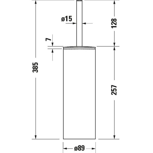 Duravit 99284600 - samostojeća wc četka d-code mat crne boje Slike