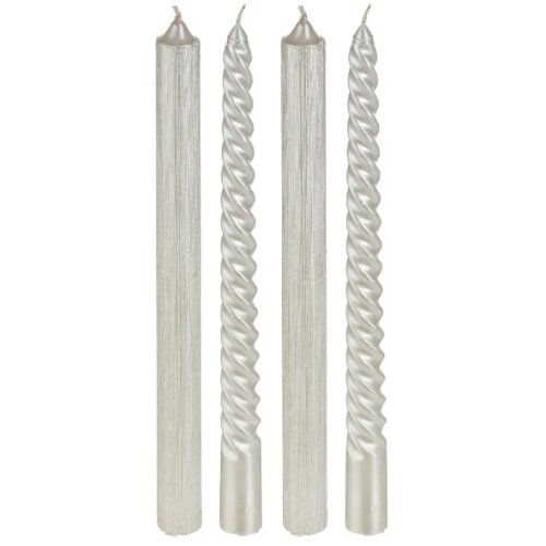 Atmosphera set 4 sveće 48 gr bela (129849BL) Slike