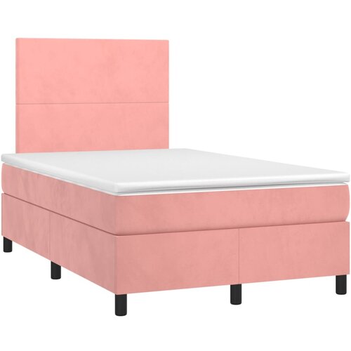 VidaXL Box spring postelja z vzmetnico roza 120x190 cm žamet, (21128403) Slike